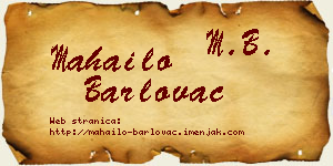 Mahailo Barlovac vizit kartica